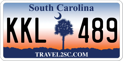 SC license plate KKL489