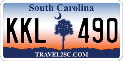 SC license plate KKL490
