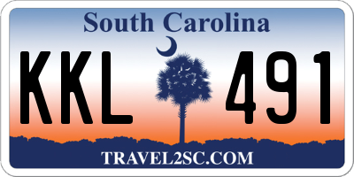 SC license plate KKL491