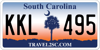 SC license plate KKL495