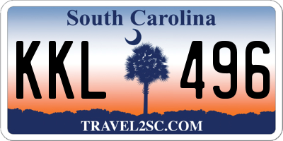 SC license plate KKL496
