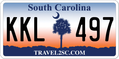 SC license plate KKL497