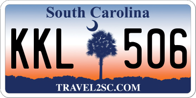 SC license plate KKL506