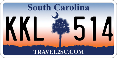 SC license plate KKL514