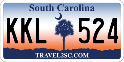 SC license plate KKL524