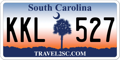 SC license plate KKL527