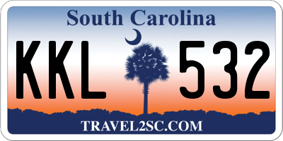 SC license plate KKL532