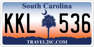 SC license plate KKL536