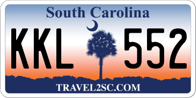 SC license plate KKL552