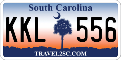 SC license plate KKL556