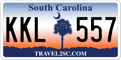 SC license plate KKL557