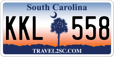 SC license plate KKL558