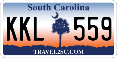SC license plate KKL559