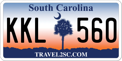 SC license plate KKL560