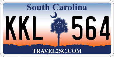 SC license plate KKL564