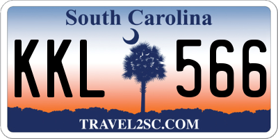 SC license plate KKL566