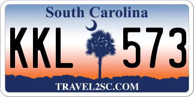 SC license plate KKL573