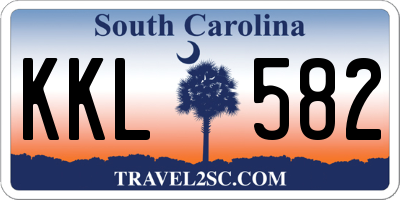 SC license plate KKL582