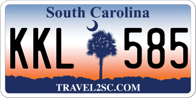 SC license plate KKL585