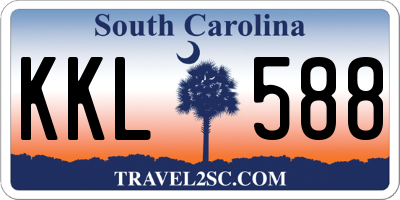 SC license plate KKL588