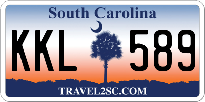 SC license plate KKL589