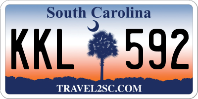 SC license plate KKL592