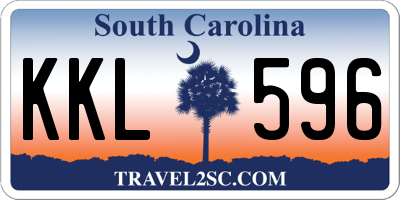 SC license plate KKL596
