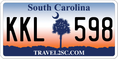 SC license plate KKL598