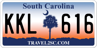 SC license plate KKL616