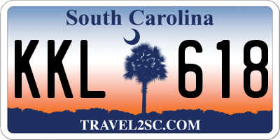 SC license plate KKL618