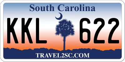 SC license plate KKL622
