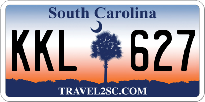 SC license plate KKL627