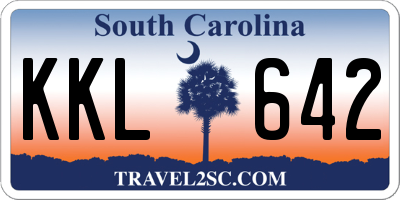 SC license plate KKL642