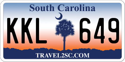 SC license plate KKL649