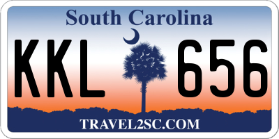 SC license plate KKL656