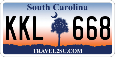 SC license plate KKL668