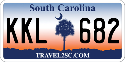 SC license plate KKL682