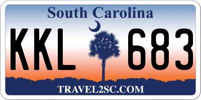 SC license plate KKL683