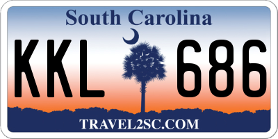 SC license plate KKL686