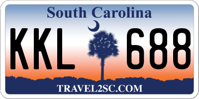 SC license plate KKL688