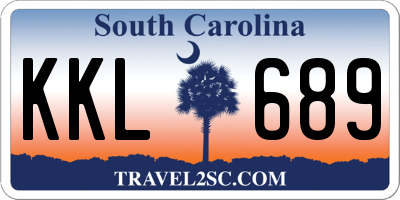 SC license plate KKL689
