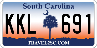 SC license plate KKL691