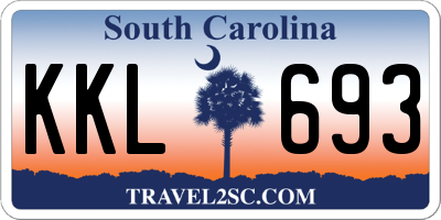 SC license plate KKL693