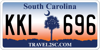 SC license plate KKL696