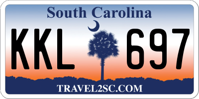 SC license plate KKL697