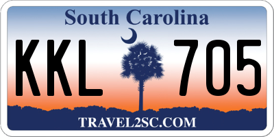 SC license plate KKL705