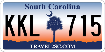 SC license plate KKL715