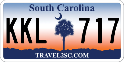 SC license plate KKL717