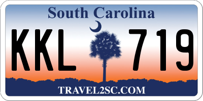 SC license plate KKL719