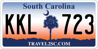 SC license plate KKL723